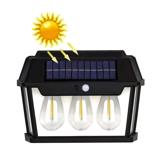 Lampara De Pared Solar 3 Focos